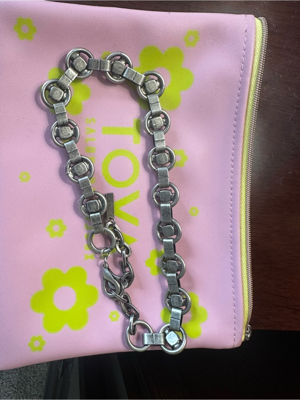 Tova Multicolor Crystal Link Necklace - Picture 3 of 3